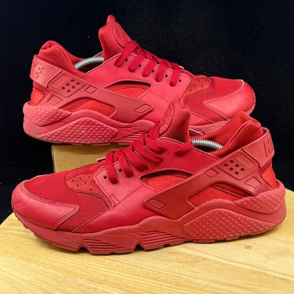 Nike Other - Nike Air Huarache Shoes Mens Size 12 Athletic 318429-660 Triple Red Sneakers